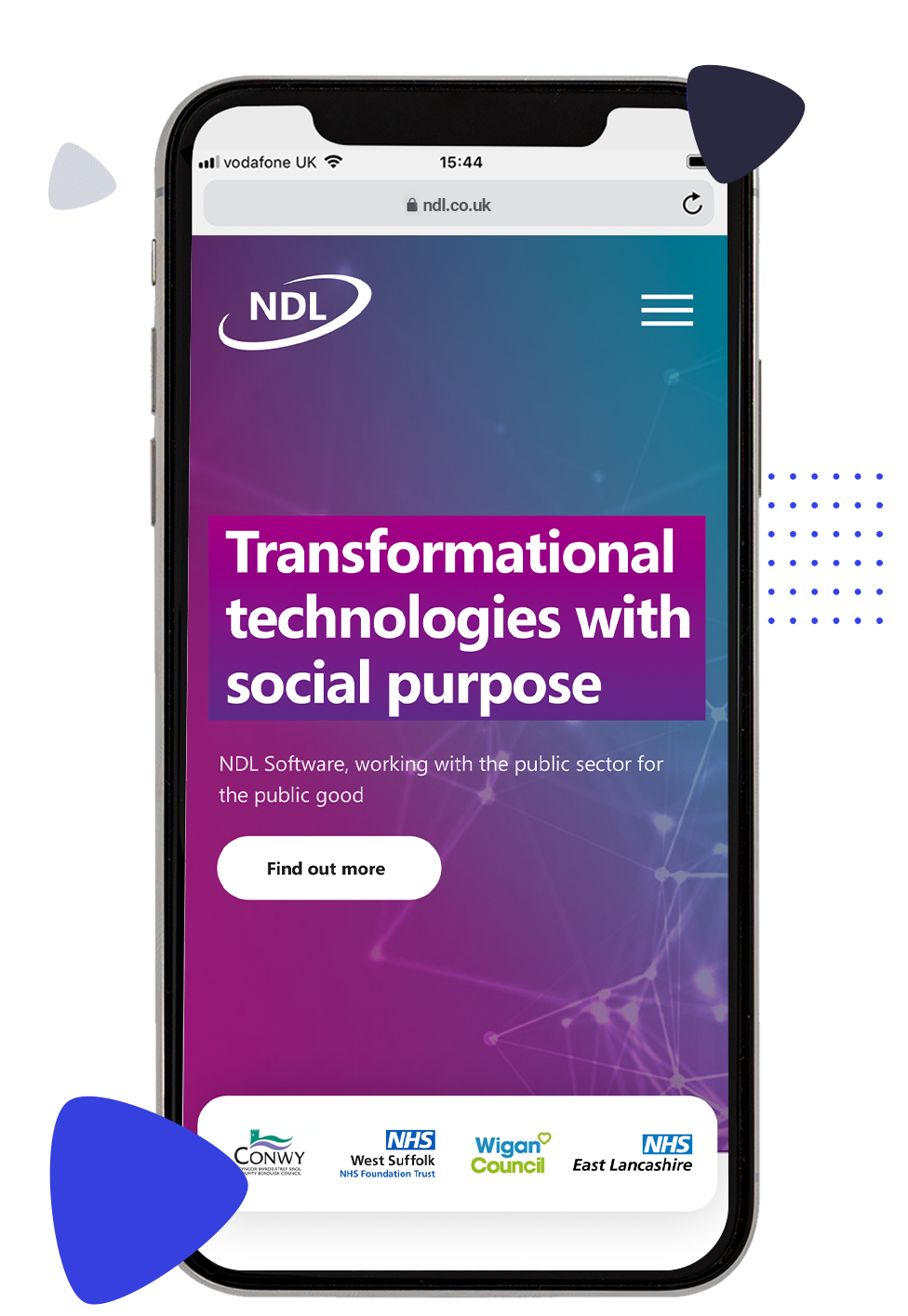 NDL Homepage on Mobile - Pixelbuilders