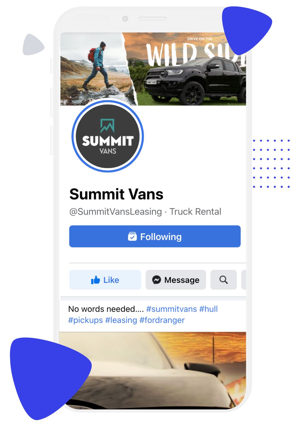 Summit Vans Instagram on iPhone - Pixelbuilders