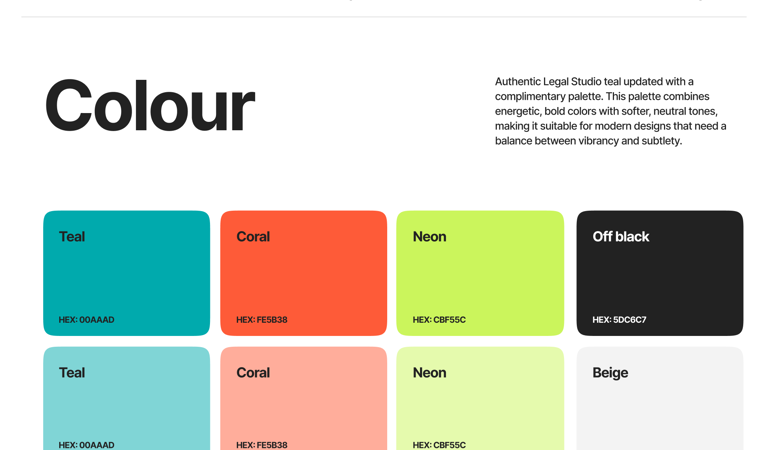 Fullwidth Colourpalette
